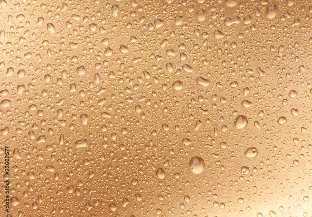 golden waterdrops from above