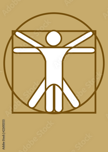 Vitruvian Man brown