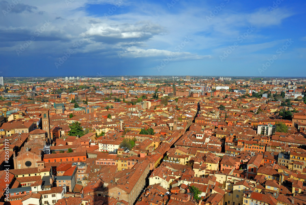 Obraz premium Italy, Bologna aerial view