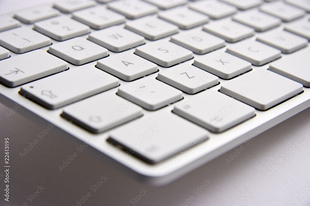Keyboard on white background