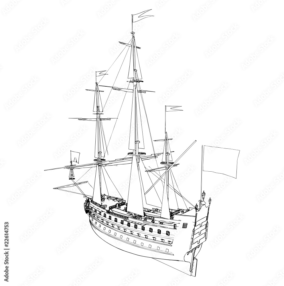 The Ancient Ship Vector 05 The Ancient Ship Vector 05