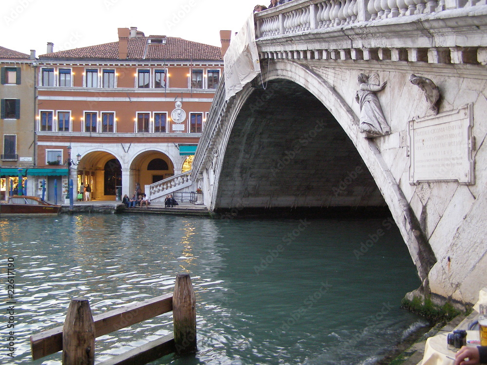 Venice - Ponte di Rialto (Rialto bridge) at dusk