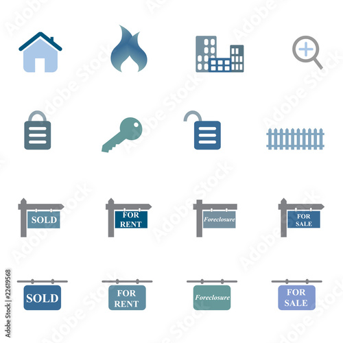 Real Estate Symbols Icon Set