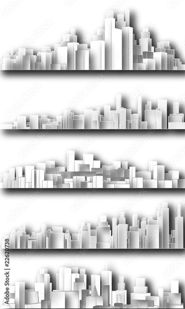 Cutout city skylines
