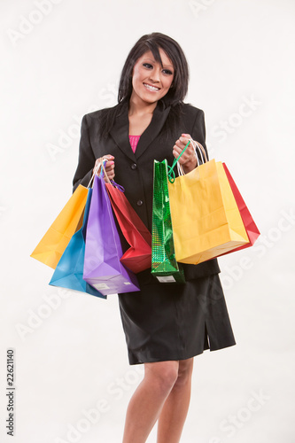 Attractive twenties brunette hispanic businesswoman