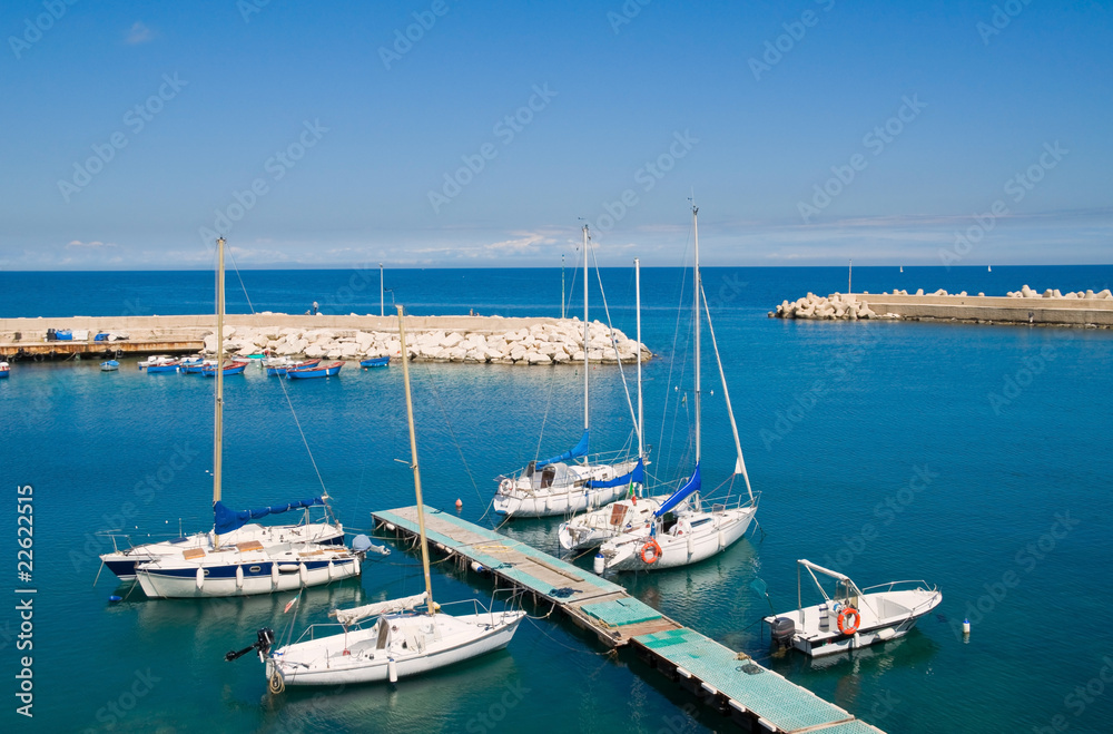 Giovinazzo touristic port. Apulia.