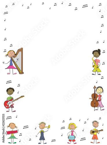 enfants musique affiche portrait