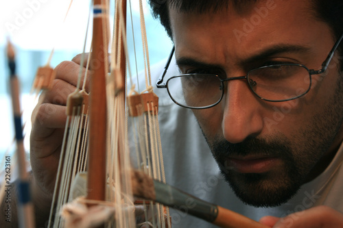 Craftsman: Finishing touches on wooden dhow