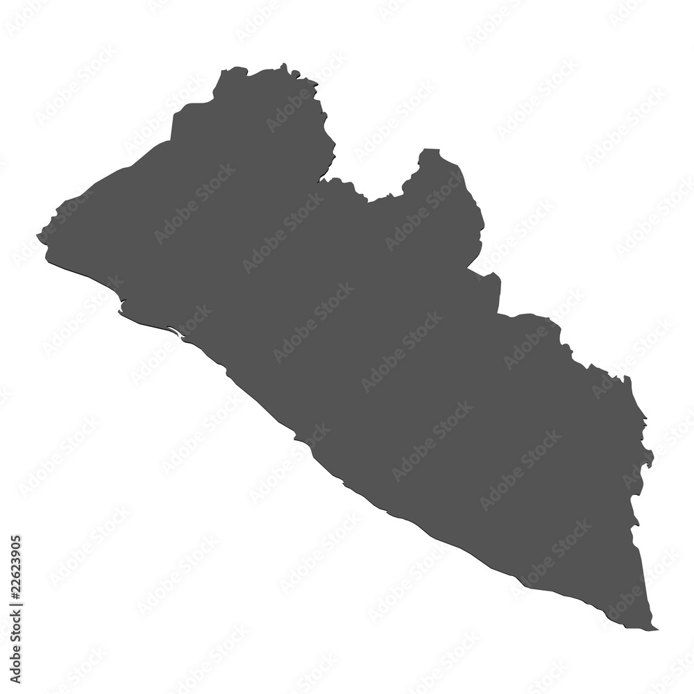 Karte von Liberia - freigestellt