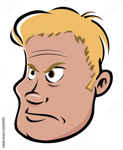 upset expression male