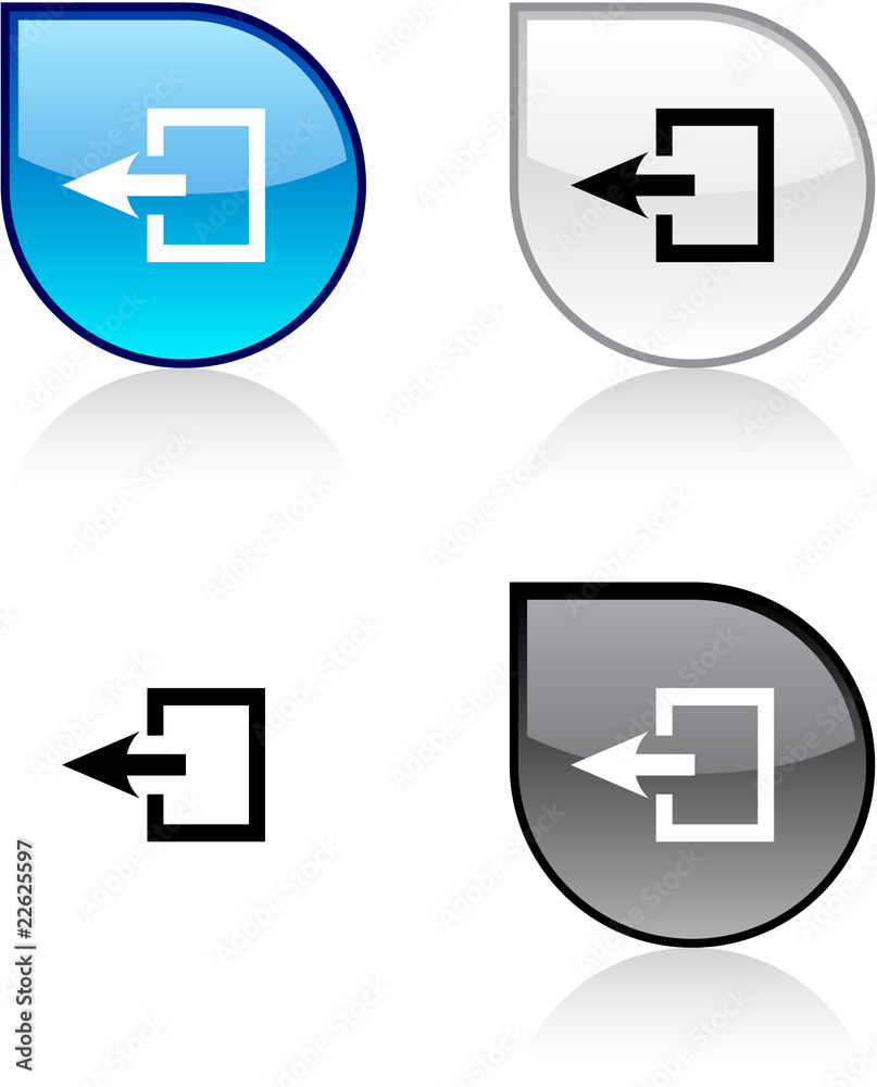 Obraz premium Exit button.