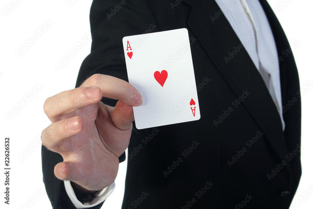 Magician and cards