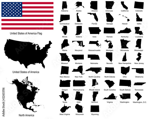 Vectors of USA states