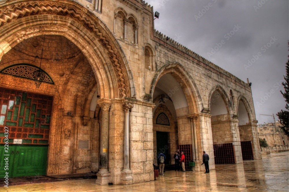 View of mosque in Jerusalem old city
