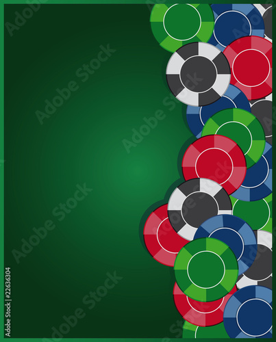 Casino background with chips. vector