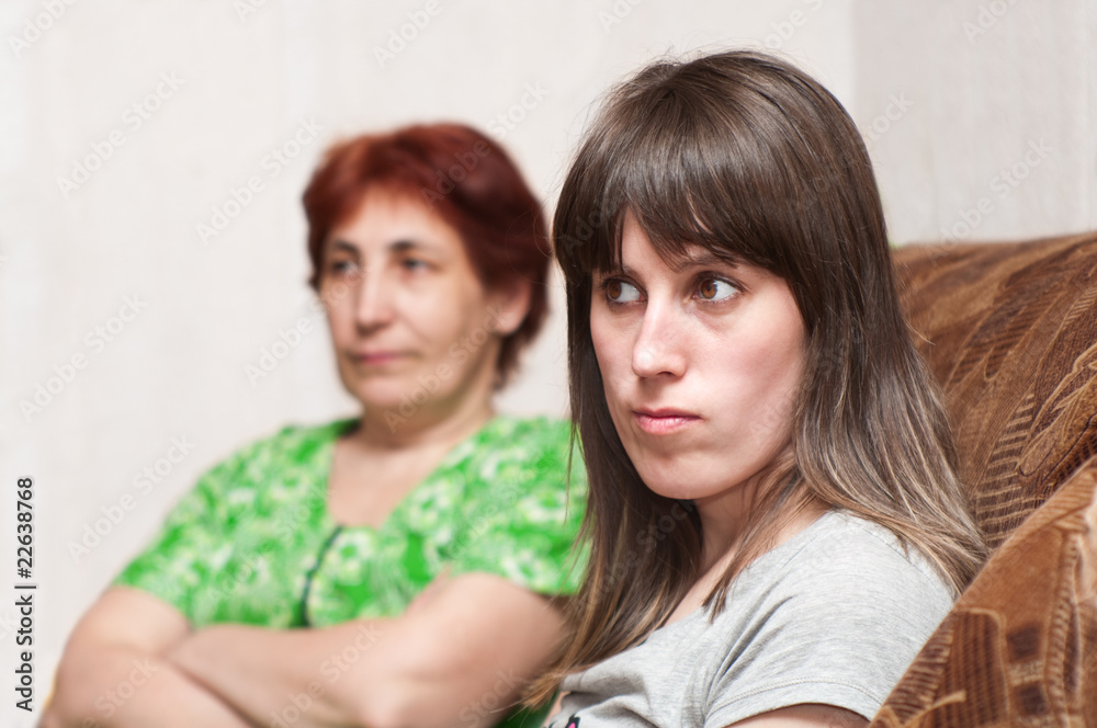 Mature mother and young daughter are at loggerheads Mature mother and young daughter are at loggerheads