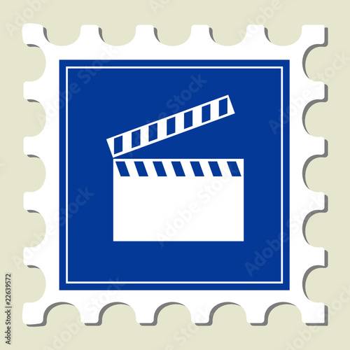 Movie Clapper Sign Stamp