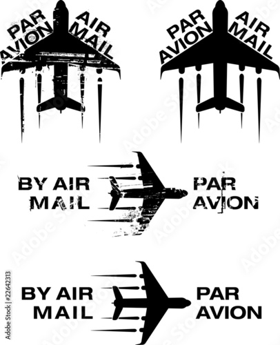 Par Avion Rubber stamp 02