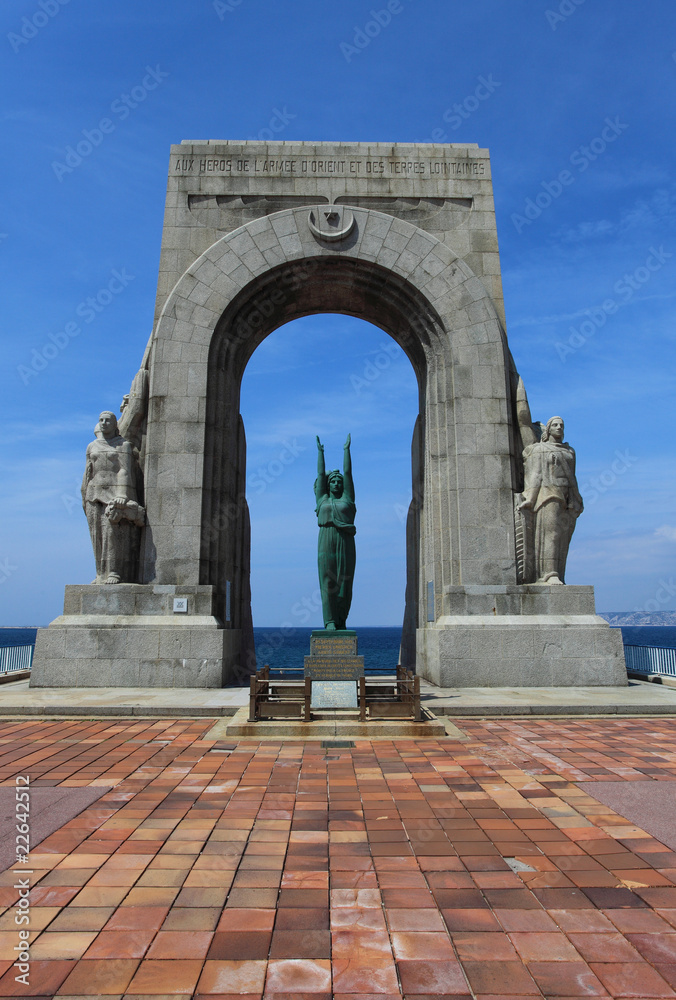 Mémorial aux heros de l'armée d'orient, Marseille Stock Photo | Adobe Stock