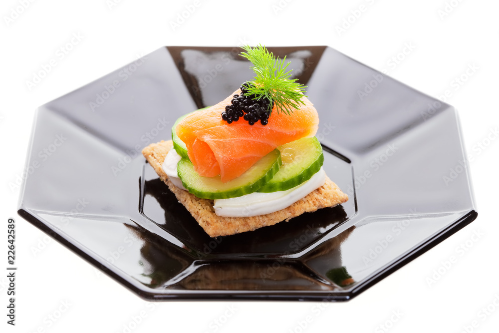 Caviar and goat cheese Caviar and goat cheese