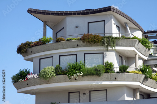 balconi di un edificio