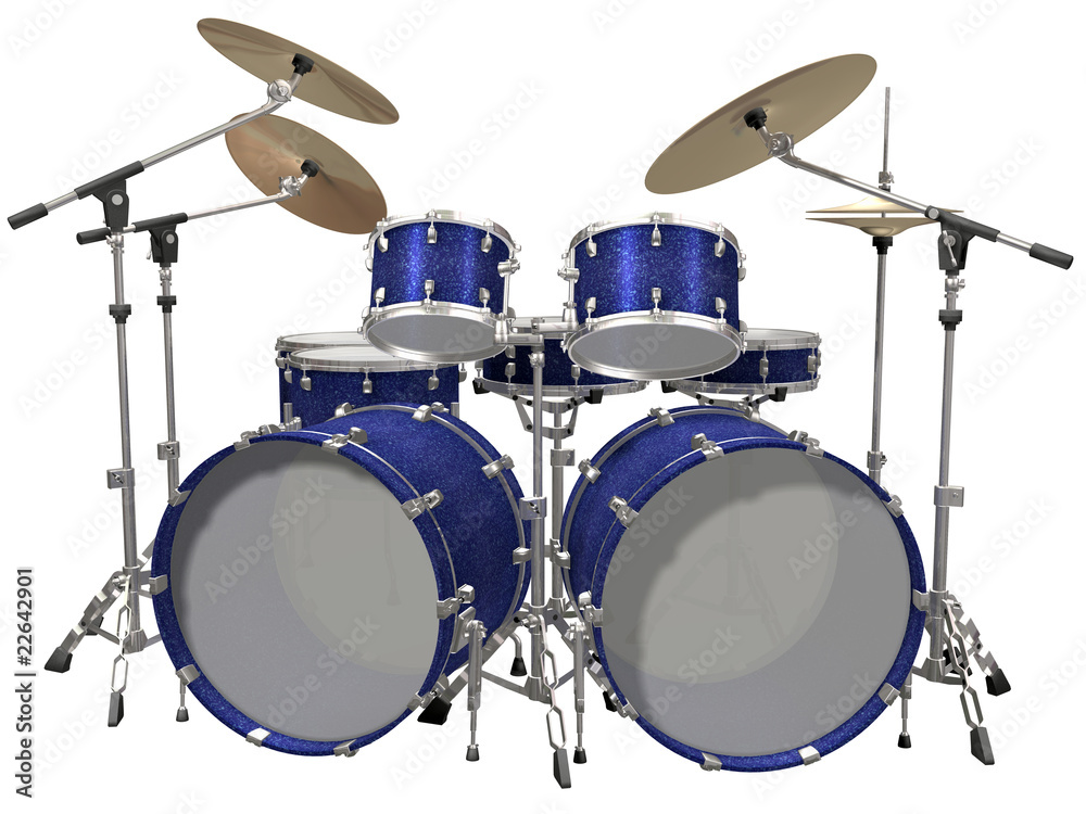 Drum Kit isolated on a white background