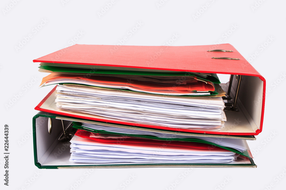 colored folders with documents