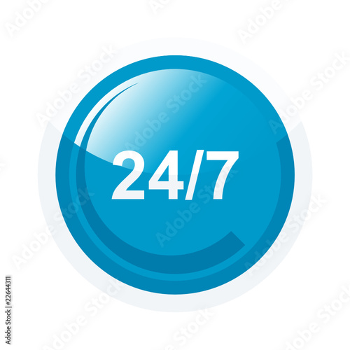 24 7 stunde symbol zeichen service