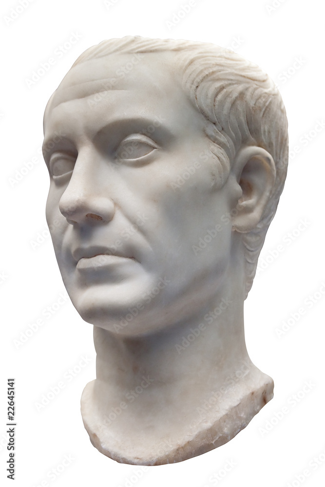 Fototapeta premium Ancient marble bust of Julius Caesar