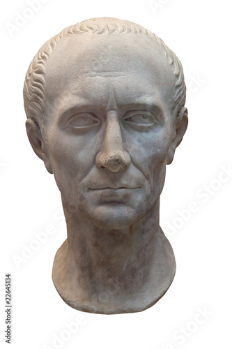 Ancient marble bust of Julius Caesar