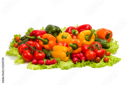Vegetables on leaf lettuce © Irina Karlova