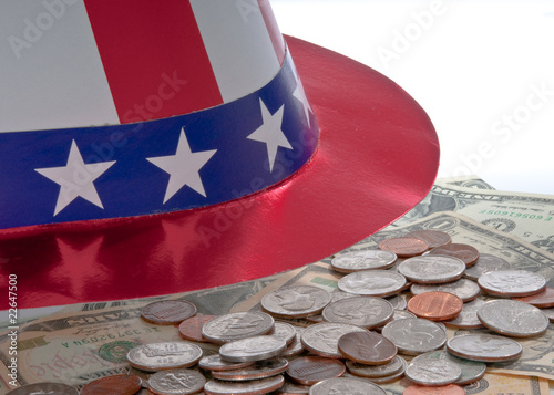 Money flowing from Uncle Sam photo
