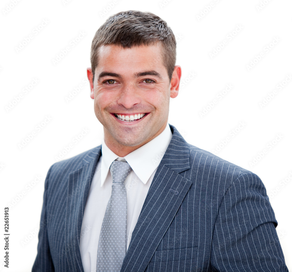 Cheerful man at work Cheerful man at work