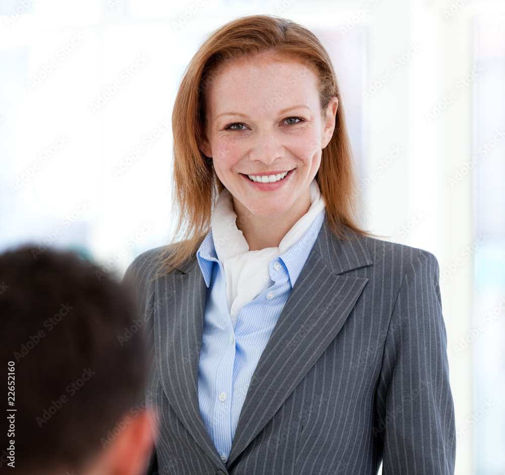 Portrait of a smiling businesswoman standing Portrait of a smiling businesswoman standing