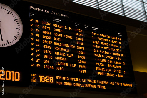 Rail station timetables