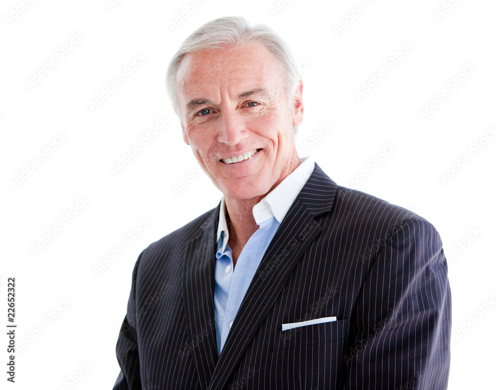 Assertive senior businessman standing Assertive senior businessman standing