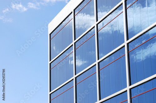 Architecture image of a modern office building with copy space