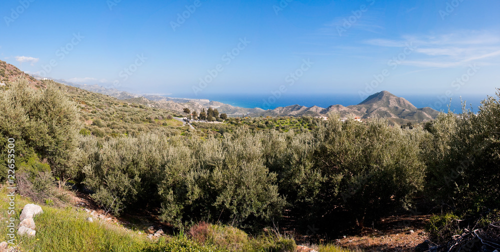 Panoramic view on the road to Ierapetra