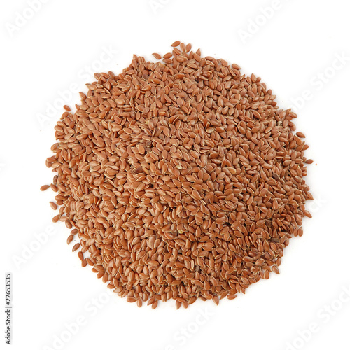 Pile of flax seeds
