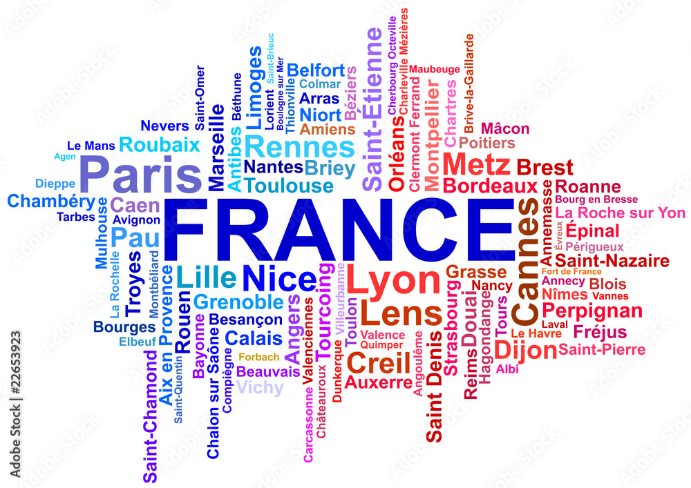 Fototapeta premium Logo France colors
