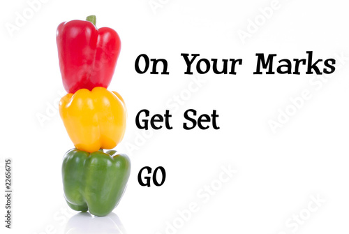 On your marks, get ready, go, peppers