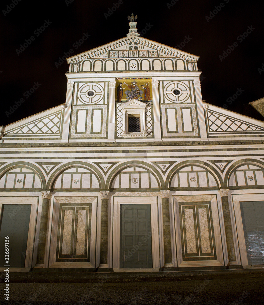 Florence - chruch San Miniato al monte in the night