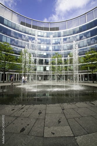 Fountain in business park