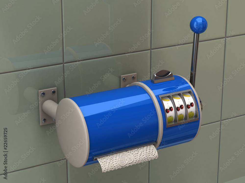 Roei uit mot Oom of meneer toilet slot machine Stock Illustration | Adobe Stock