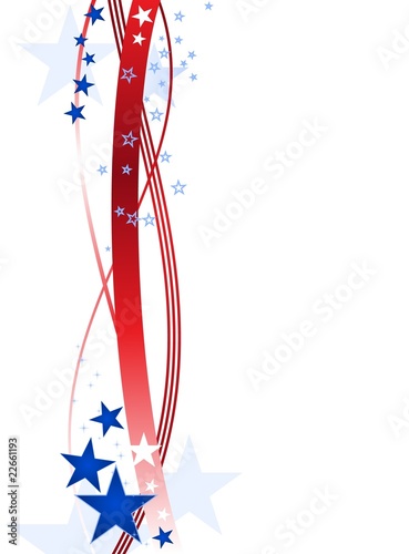 Blue and red stars and stripes