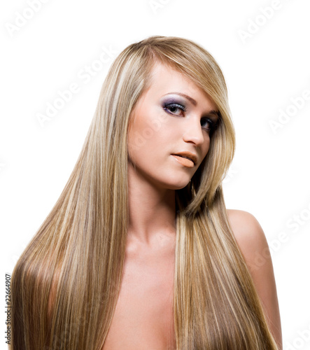 Adult Girl with beauty blond hairs