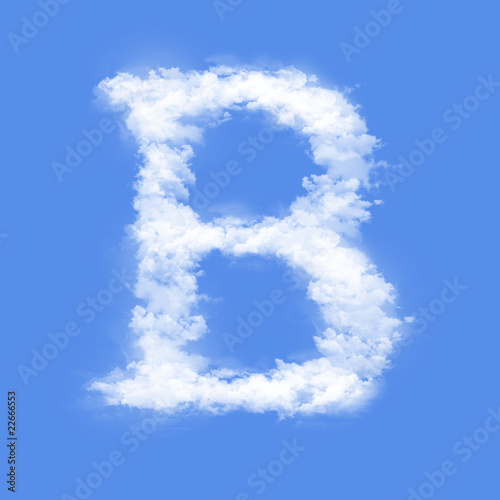Clouds in shape of the letter B