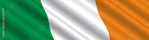 Irish Flag in the Wind