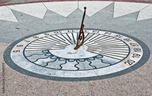 The sundial on granite base