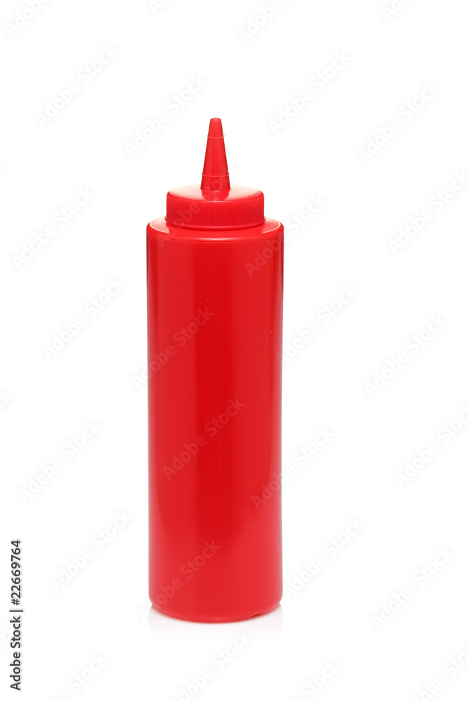 Tomato ketchup bottle isolated on white background Tomato ketchup bottle isolated on white background